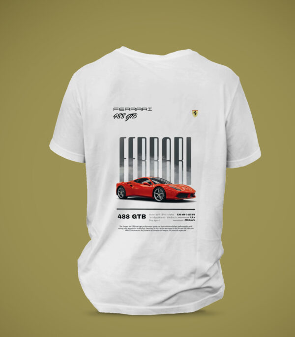 Ferrari 488 GTB Tshirt - Image 2