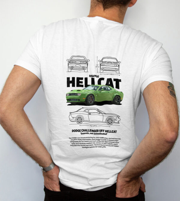 Dodge Challenger Hellcat T-shirt - Image 3