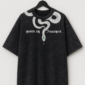 Move in Silence - Acid Wash Oversized Premium T-Shirt
