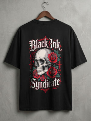 Black Ink Syndicate - Back designed Premium Fabric Oversized T-Shirt