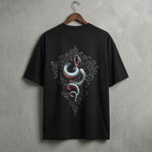 Karma Snake Oversized Premium Fabric T-Shirt