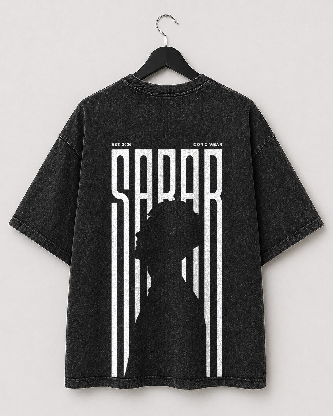 Acid Wash Black Oversized BACK