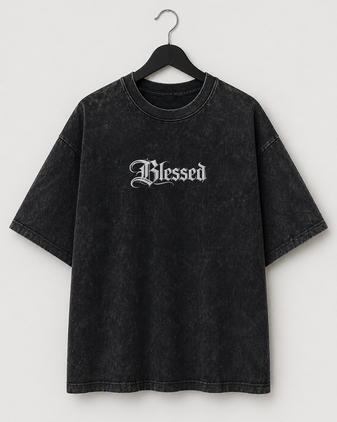 Acid Wash Black Oversized FRONT