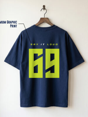 Upside Down Designed Oversized T-Shirt
