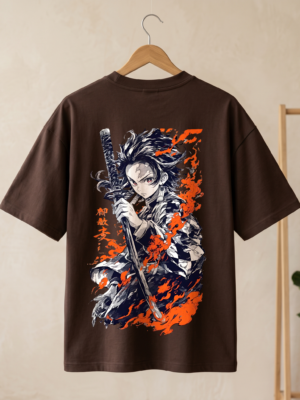 Demon Slayer Back Printed Oversized Premium Fabric T-shirt