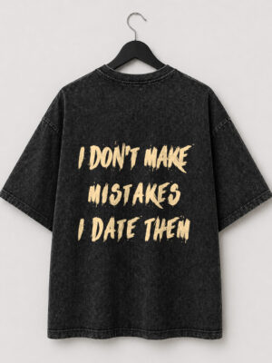 Mistakes vs Me Oversized Acid Wash T-Shirt